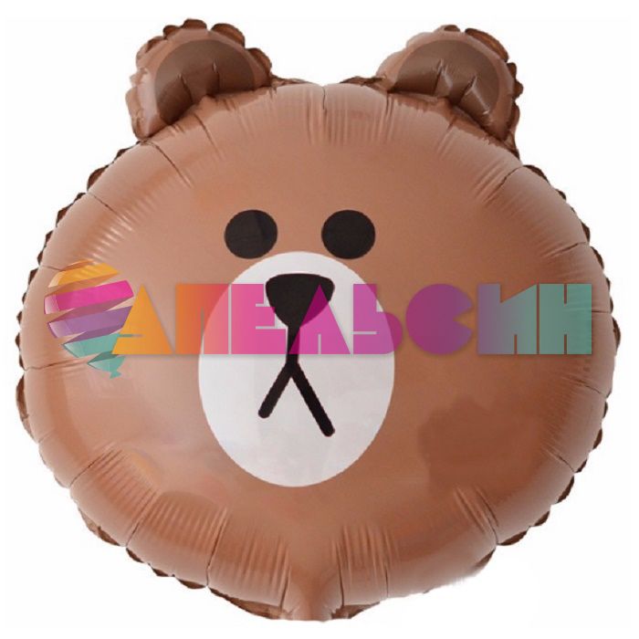 Шар голова Медведь FL18"/46см с клапаном (Китай) R395