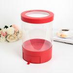 Коробка Красный цилиндр 20х30см цилиндр 3006846-РАСПРОДАЖА