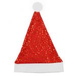Колпак Новогодний красный золотые звезды 28х38см плюш 6230818