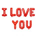 Надпись из шаров I LOVE YOU красный FL17"/43см (Китай) 23174