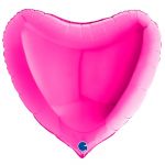 Шар сердце Розовый G09"/23см маджента (Италия) 09014M