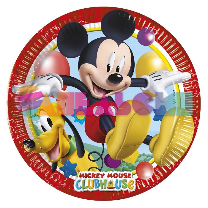 Тарелка Микки Маус игривый/ Mickey Mouse Club House 20см 8шт/уп картон 1502-1426 81840