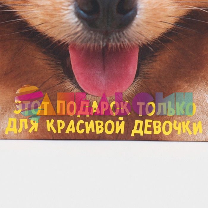 Пакет Этот подарок только для красивой девочки 22х22х11см крафт 7980129