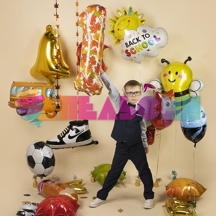 Шар фигура Солнце Back to school B31"/79см (США) 25142