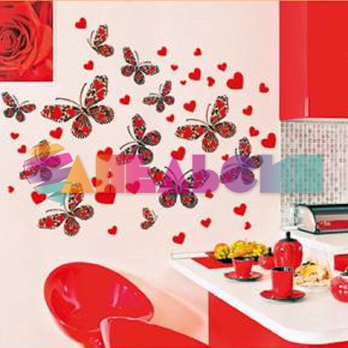 Наклейки Бабочки с сердечками 07.338.00