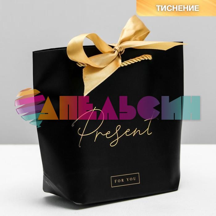 Пакет Present черный 21х17х7см 4785002