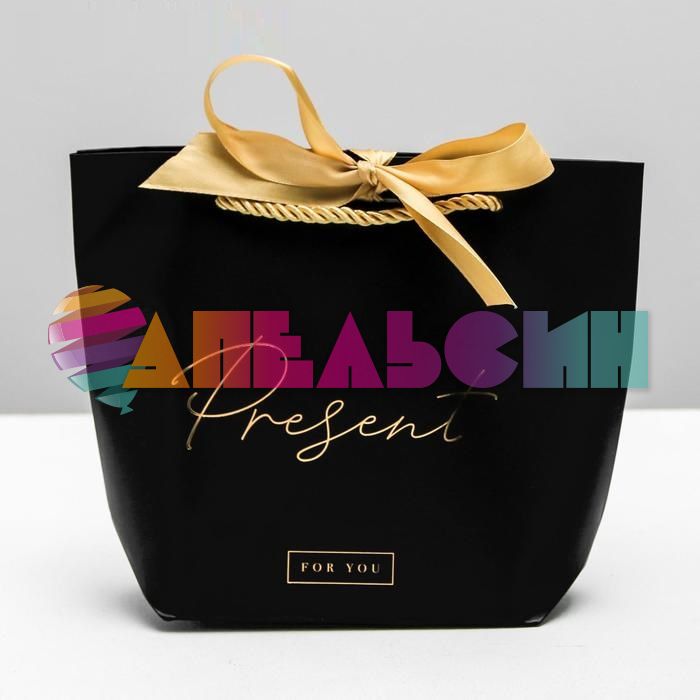 Пакет Present черный 21х17х7см 4785002