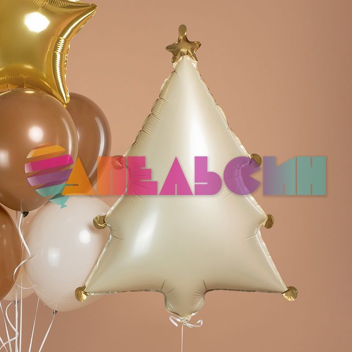 Шар фигура Новогодняя елка кремовый G27"/69см (Италия) G72234 1207-6494