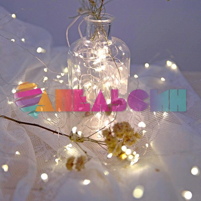 Светодиодная нить 10м Белый теплый 100 LED 220B 512032