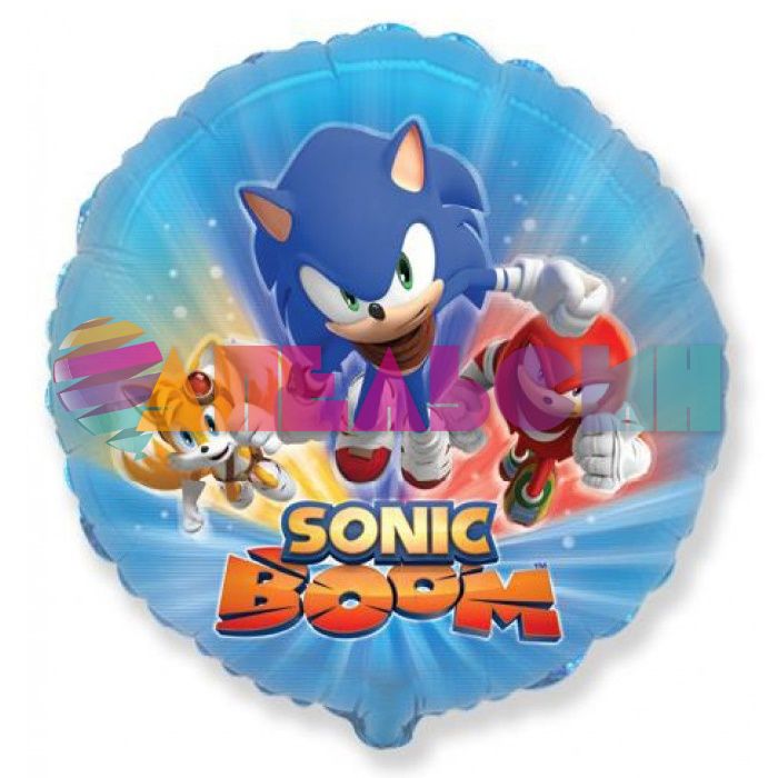 Шар фольга Соник Sonic BOOM F18"/46см круг (Испания) 401581