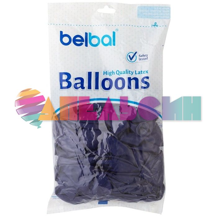 Шар пастель Синий В105/36см (105) Night Blue темный 50шт/уп (Бельгия) 1102-0680