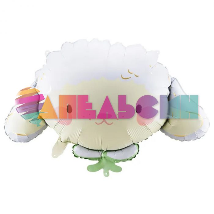 Шар голова Овечка с воротничком PD26"/66см (Италия) 1207-5622