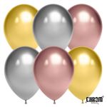 Шар хром Ассорти Д10"/23см делюкс 50шт/уп (Китай) 600111