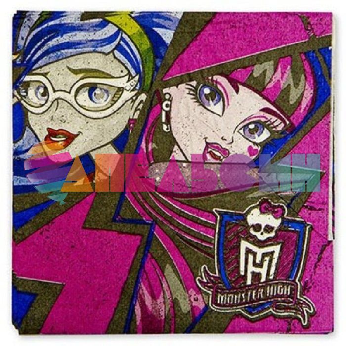 Салфетка Монстер Хай Monster High 33см 16шт/уп 1502-1327