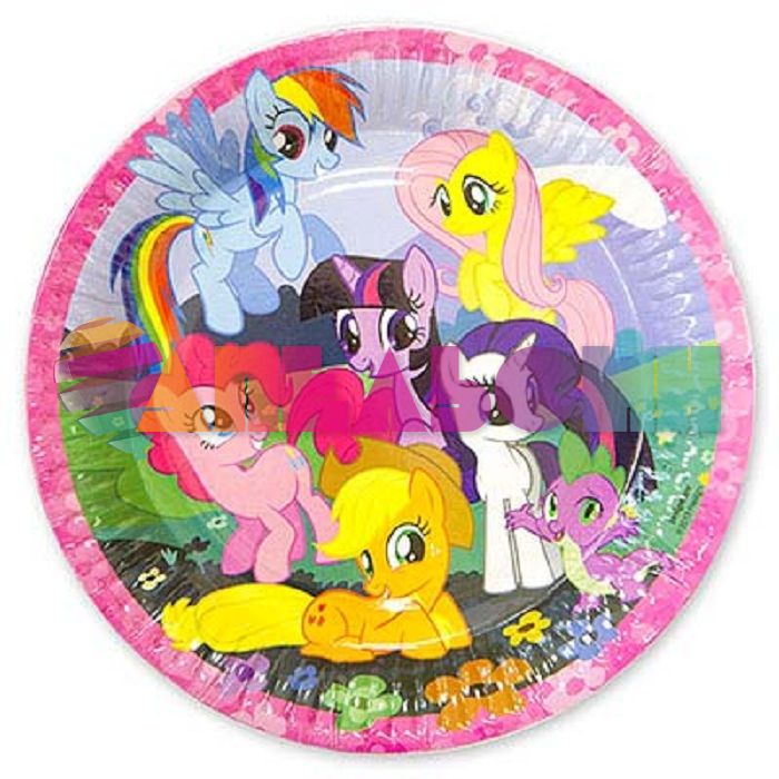 Тарелка Мой маленький пони/ My Little Pony 23см 8шт/уп картон 1502-1328