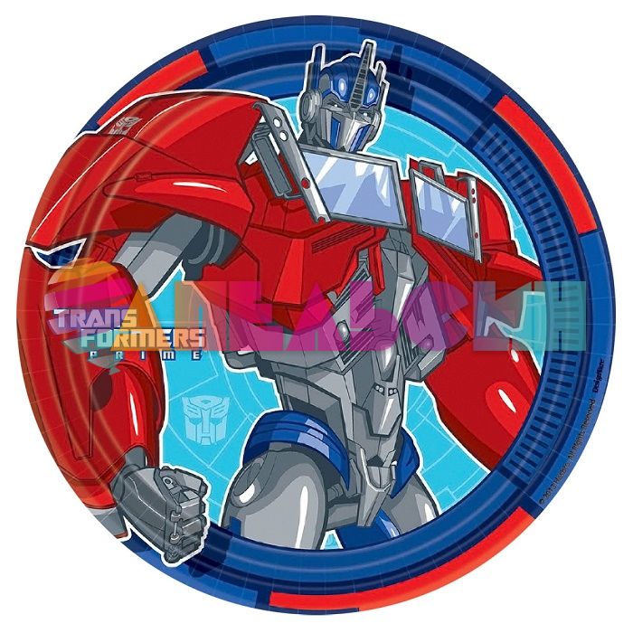 Тарелка Трансформеры/ Transformers 17см 8шт/уп картон 1502-1315