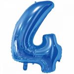Шар цифра Синий Е26"/66см 4 Blue (Китай) 1207-3681