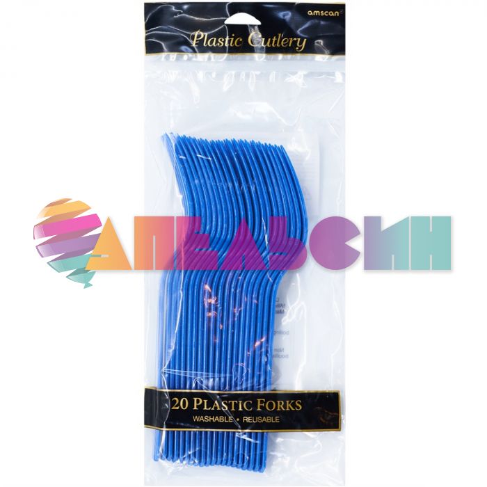 Вилка Синий Bright Royal Blue 20шт/уп пластик 1502-3670