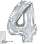 Шар цифра Серебро F32"/82см 4 (Испания) 901814P