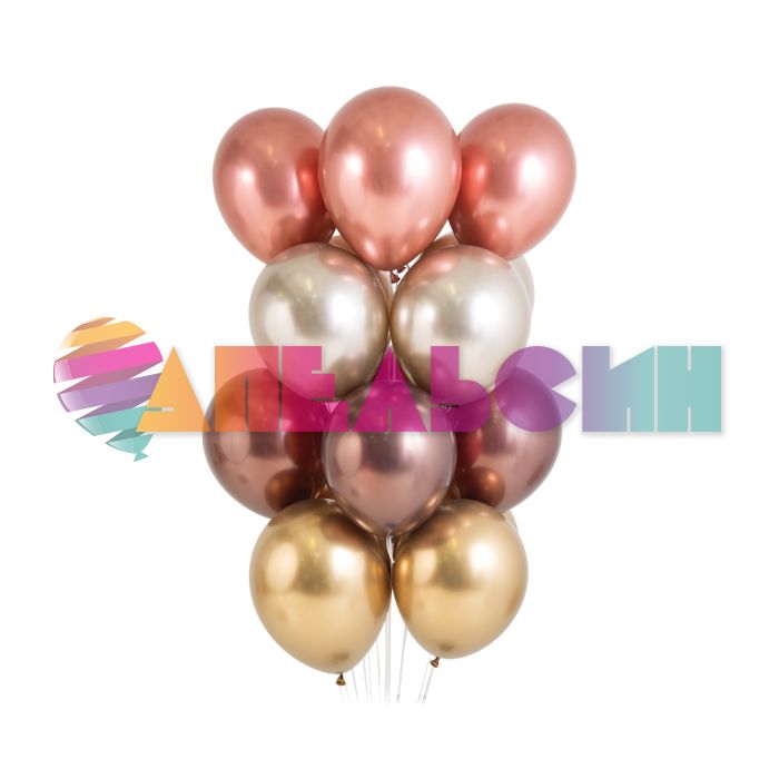 Шар хром Золото S12"/30см (970) Reflex Gold 12шт/уп (Колумбия) 169620