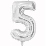 Шар цифра Серебро Е26"/66см 5 Silver (Китай) 1207-3662
