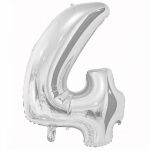 Шар цифра Серебро Е26"/66см 4 Silver (Китай) 1207-3661