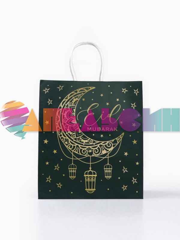Пакет Рамадан Eid Mubarak 22х25х12см крафт 10536918