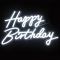 Надпись Happy Birthday белый лунный 35х57см USB регулятор яркости 512101