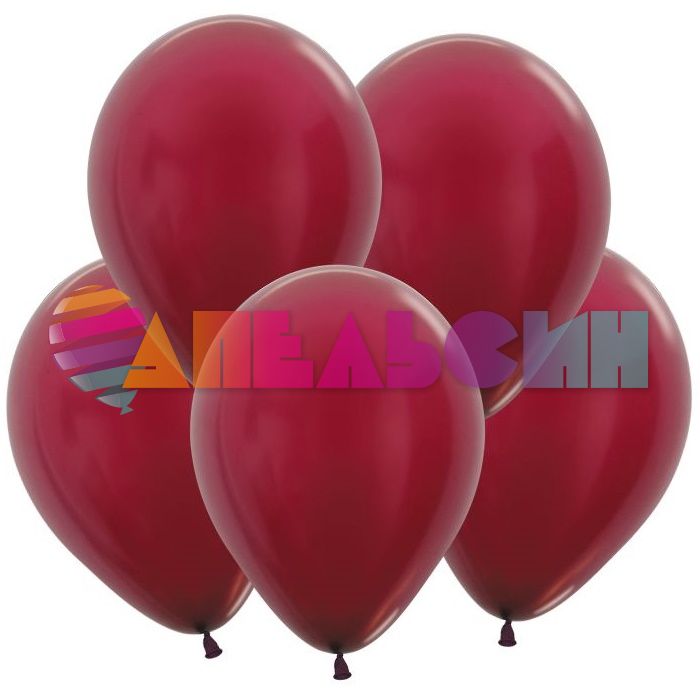 Шар металлик Красный S05"/13см (518) Burgundy Бургундия 100шт/уп (Колумбия) 209173