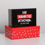 Коробка НГ Юмор: Как НГ встретишь так тебе и надо 18х28х10,5см 6895028-2