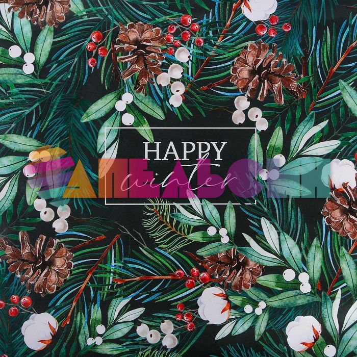 Бумага Happy Winter Хлопок 70х100см глянец 5155316-1