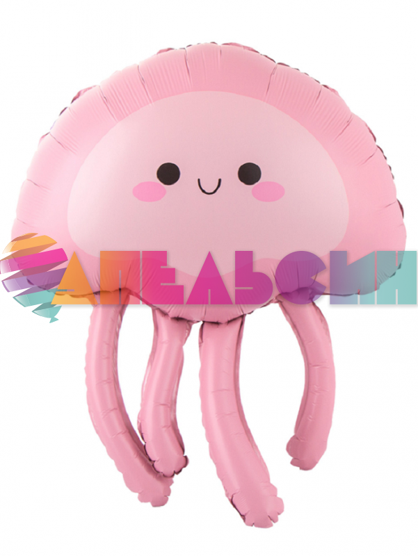 Шар фигура Медуза розовый Е38"/97см (Китай) 1207-6765