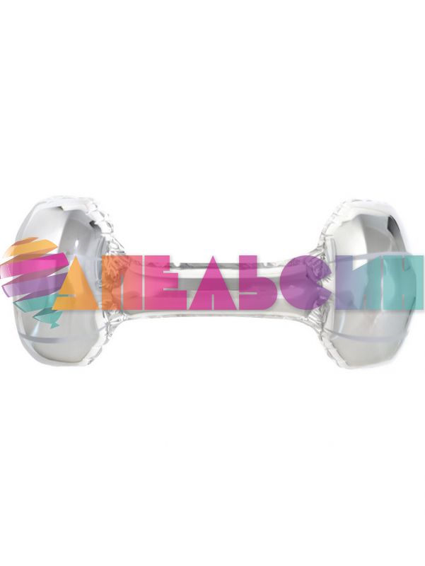 Мини фигура Гантель серебро FL13"/33см с клапаном (Китай) 27416