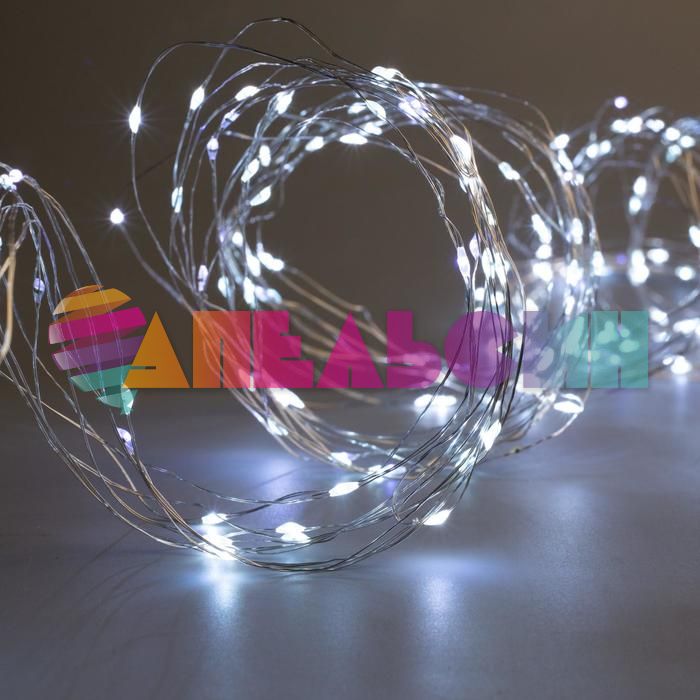 ЭГ занавес 2,8х3м Белый лунный свет 300л мерцание LED USB 6074031