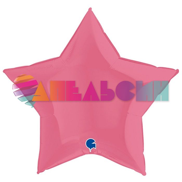 Шар звезда Розовый G36"/91см Bubble Gum (Италия) 36225BG 1204-0936