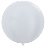 Шар металлик Белый S24"/60см (405) White 3шт/уп (Колумбия) перламутр 151977