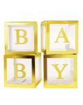 Коробка Блок Золото BABY 4шт/уп для шаров 617649