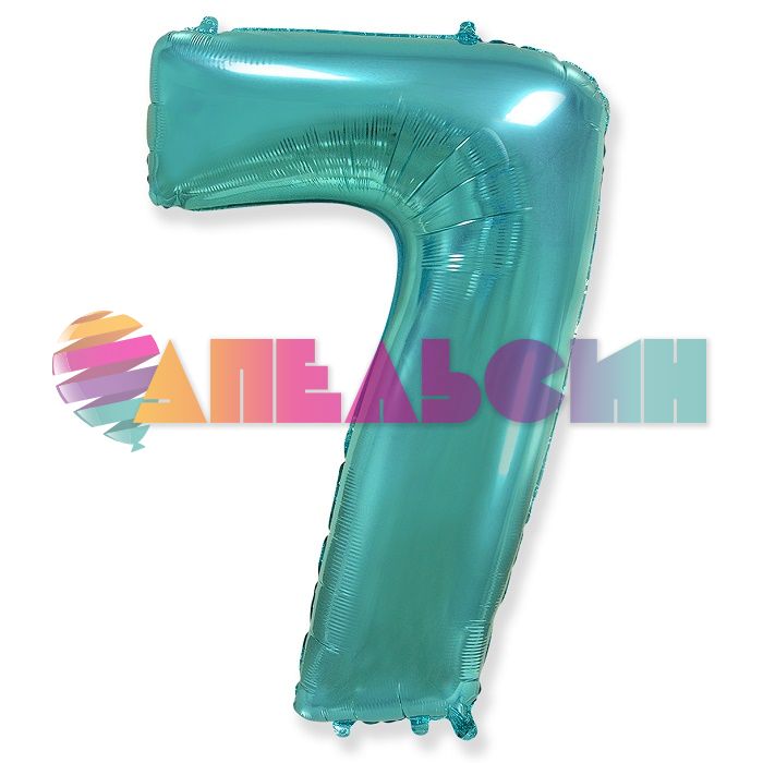 Шар цифра Бирюза F40"/102см Тиффани 7 (Испания) 901767TF