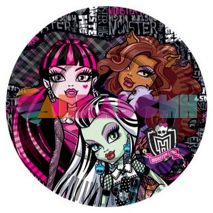 Тарелка Монстер Хай/ Monster High 17см 10шт/уп картон 23648