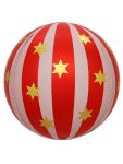 Шар сфера Полосы и звезды красный FL25"/64см (Китай) 27158