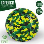 Тарелка Камуфляж Настоящий Защитник 18см 10шт/уп картон 3421659
