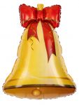 Шар фигура Колокольчик школьный с бантом AG33"/84см (Россия) 944422