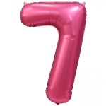 Шар цифра Розовый фуше Е40"/102см гранатовый сатин 7 (Китай) 1207-3288
