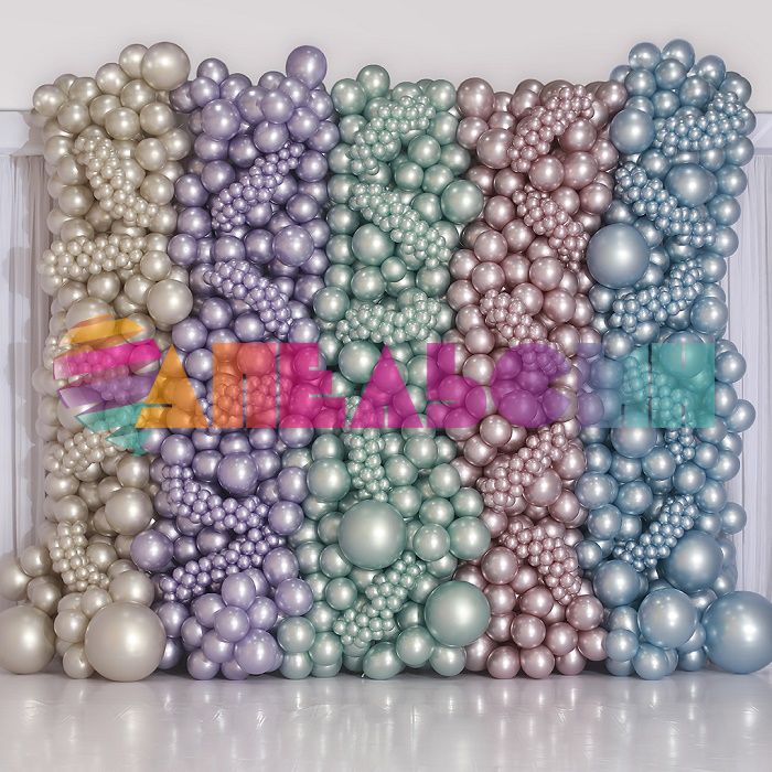 Шар шелк Бежевый S18"/46см (873) Cream Pearl кремовый жемчуг 6шт/уп (Колумбия) 409122