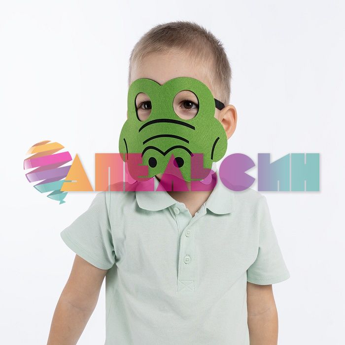 Маска Крокодил зеленый /фетр 6233499