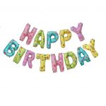 Надпись из шаров HAPPY BIRTHDAY ассорти веселые картинки FL14"/36см (Китай) 17543
