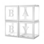 Коробка Блок Белый BABY 4шт/уп для шаров 617655