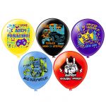 Шар латекс Компьютерные игры С ДР 12"/30см 25шт/уп (Тайланд) Ч43588