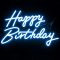 Надпись Happy Birthday голубой 35х57см USB регулятор яркости 512103