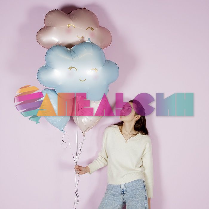 Шар сердце Розовый G18"/46см (Италия) сатин 180000SPP